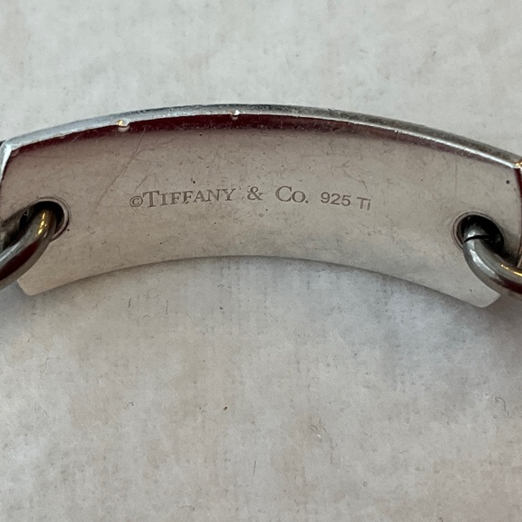 TIFFANY & CO. Vintage 1837 Silver & Midnight Titanium Bar Link Bracelet - Picture 3 of 16